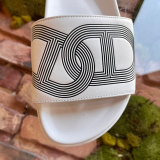 HERMES Biarritz White Leather Slides SZ 39 (US 9)