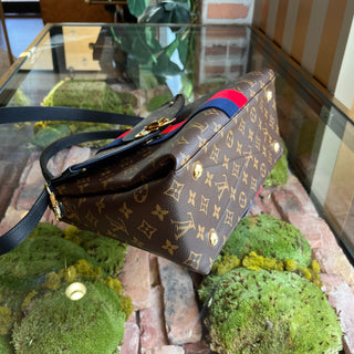 LOUIS VUITTON Georges MM Monogram Striped Canvas Satchel