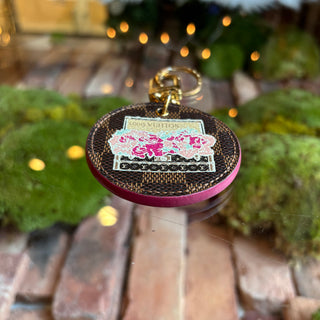LOUIS VUITTON Monogram Canvas Illustre Posies Key Holder and Bag Charm