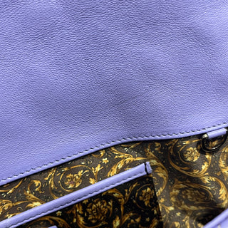 VERSACE Vanitas Medea Flap Purple Quilted Barocco Shoulder Bag