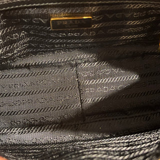 PRADA Camera Black Saffiano Leather Zip Crossbody