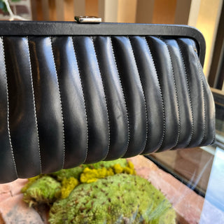 CHANEL Mademoiselle Lambskin Vertical Quilted Clutch