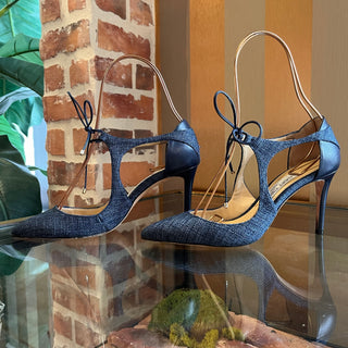 JIMMY CHOO Denim Leather Pumps SZ 36.5 (US 6.5)