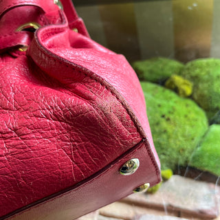 JIMMY CHOO Red Leather Rosalie Satchel