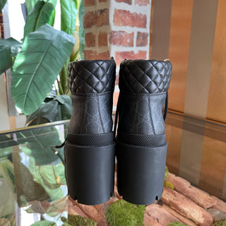GUCCI Apollo Calfskin GG Supreme Nappa Samoa Quilted Lace Up Ankle Boots 39(9US)