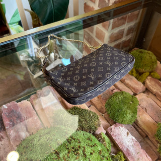 LOUIS VUITTON Pochette Small Brown Mini Lin Canvas Handbag