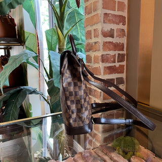 LOUIS VUITTON Soho Brown Damier Ebene Canvas Backpack