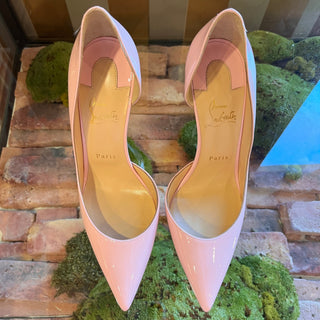 CHRISTIAN LOUBOUTIN Iriza 100 Patent Leather Pink Pumps SZ 39.5 (US 9.5)