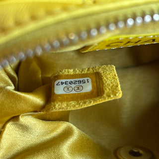 CHANEL New Mini Flap Yellow Quilted Lambskin Leather Shoulder Bag