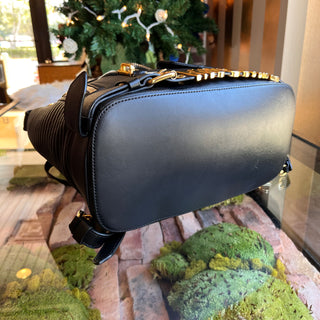 MOSCHINO Biker Jacket  Black Leather Backpack