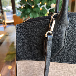 LOUIS VUITTON City Steamer MM Beige Black Two-Tone Tote