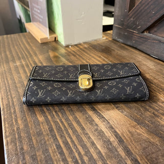LOUIS VUITTON Sarah Fusain Monogram Idylle Canvas Wallet