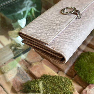 BVLGARI Serpenti Pink Leather Long Wallet