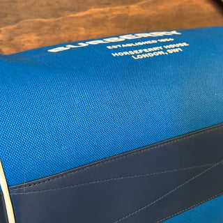 BURBERRY Kennedy Blue Canvas Duffle Bag