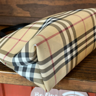 BURBERRY Nova Check Coated Canvas Small Tote