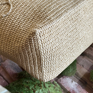 SAINT LAURENT Natural Raffia Logo Tote Bag