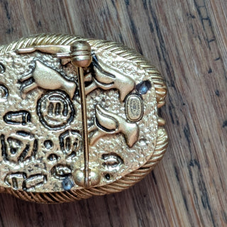 CHANEL Scarab Gold Tone Brooch