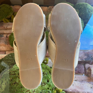 CHRISTIAN DIOR Beige Canvas Espadrilles Slides SZ 39 (US 9)