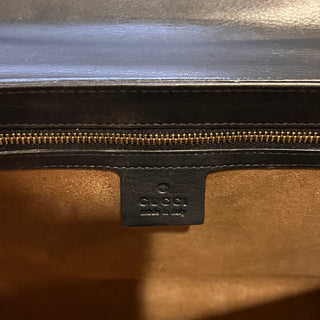GUCCI Padlock Large Brown GG Supreme Canvas Shoulder Bag