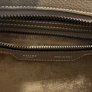 CELINE Luggage Micro Grey Drummed Calfskin Tote