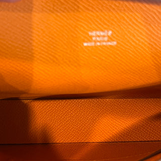 HERMES Hermesnap Orange Epsom Calfskin Shoulder Bag