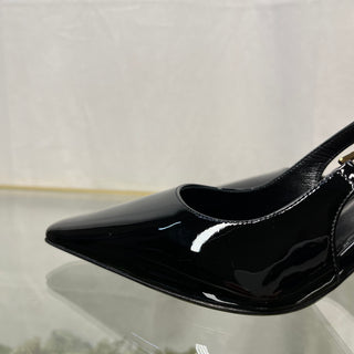 VERSACE 95' SlingBack Pumps 85mm Black SZ36