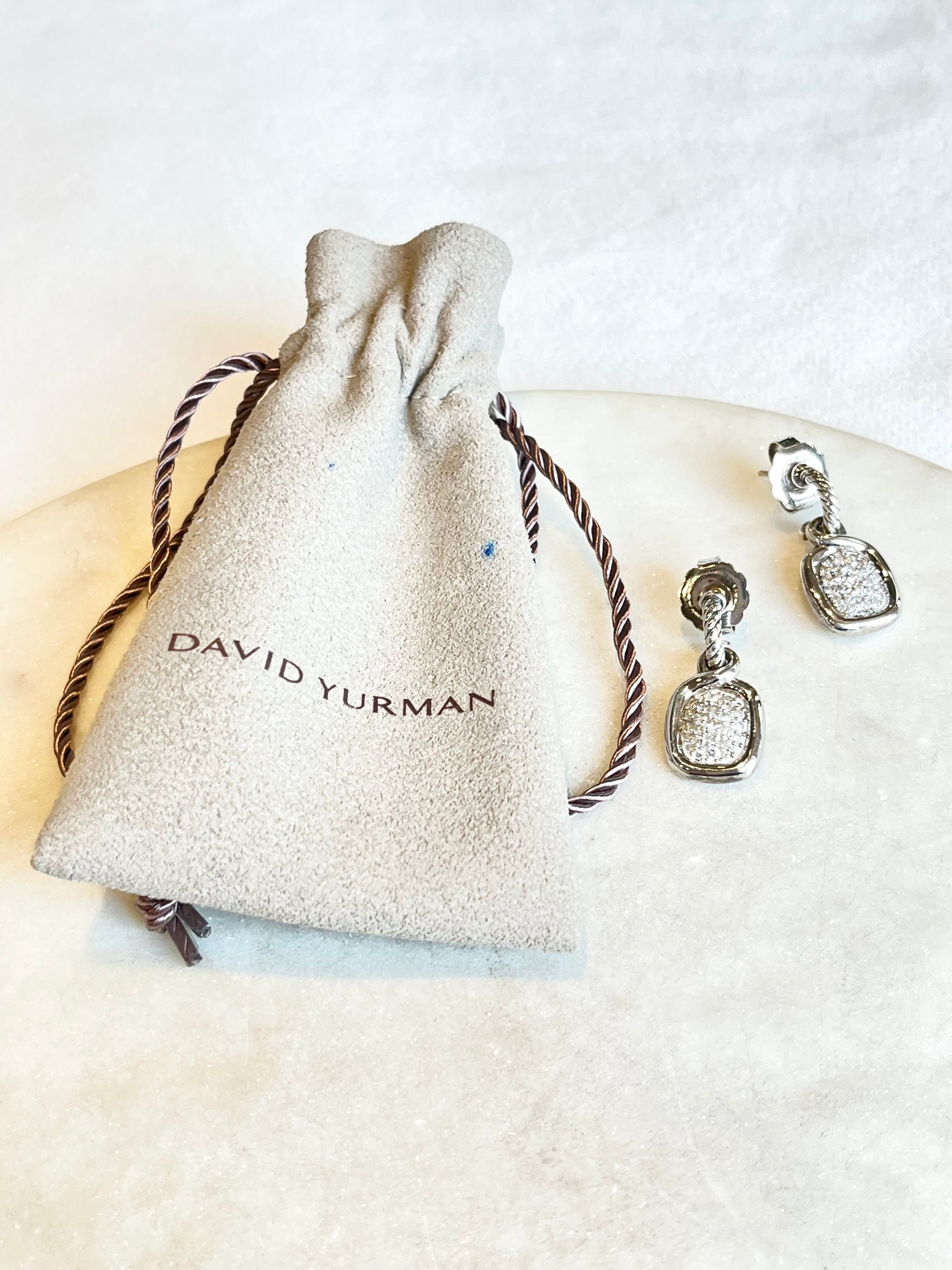 DAVID YURMAN Diamond Pave Drop Earrings