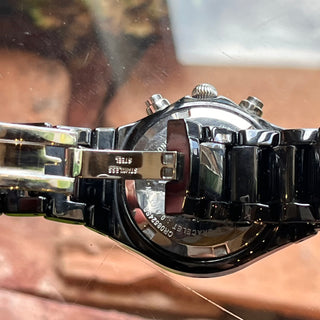 MICHELE Tahitian Stainless Steel Ceramic Black Watch