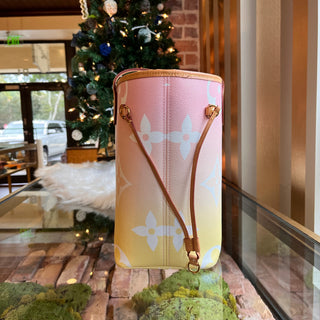 LOUIS VUITTON Neverfull MM Light Pink By The Pool Giant Monogram Tote Bag