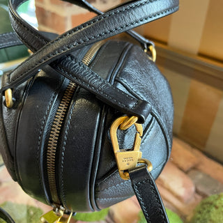 GUCCI Basketball Mini Black Water Buffalo Leather Tifosa Crossbody Bag