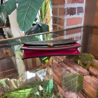 LOUIS VUITTON Flore Wallet Fuchsia Monogram Chain Crossbody