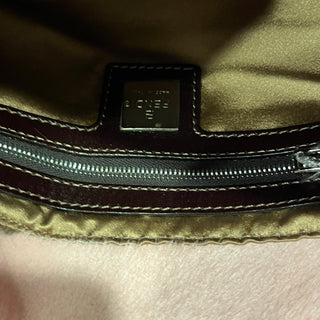 FENDI Mama Pink Brown Cow Print Pony Hair Shoulder Bag