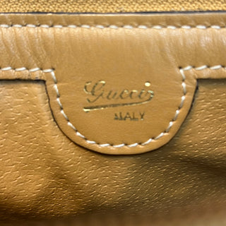 GUCCI Beige Tan Micro GG Monogram Canvas Vintage Satchel Bag