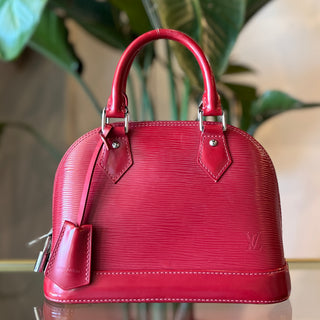 LOUIS VUITTON Red Epi Leather Alma BB
