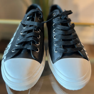 BURBERRY Larkhall Black Canvas Sneakers UK 9/Euro 42