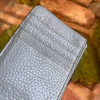 FENDI Gray Leather Card Holder Key Ring