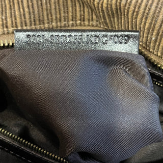 FENDI Trapeze Brown Corduroy Vintage Tote