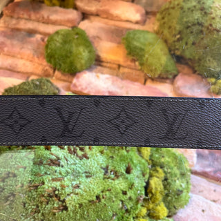 LOUIS VUITTON Black Initials Eclipse Monogram 90/36 Belt