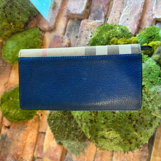 BURBERRY Blue Cavendish Long Wallet
