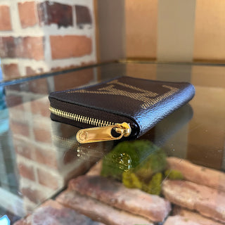 LOUIS VUITTON Giant Monogram Brown Leather Zippy Coin Purse