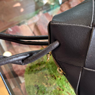 BOTTEGA VENETA Brown Intrecciato Leather Crossbody Bag