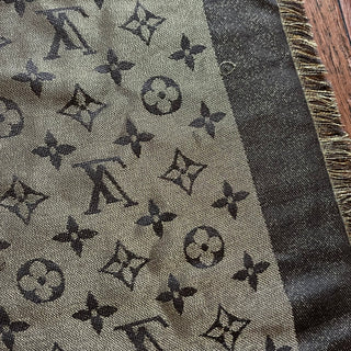 LOUIS VUITTON Brown Monogram Shine Shawl