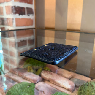 LOUIS VUITTON Black Monogram Empriente Leather Card Holder