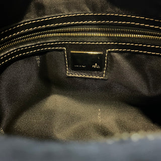 FENDI Canvas Zucca Print Crossbody Black