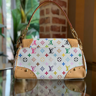 LOUIS VUITTON Beverly White Monogram Multicolor Canvas Shoulder Bag