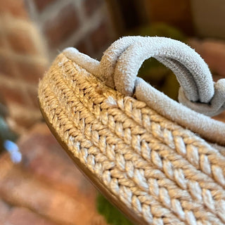 PRADA Beige Suede Slingback Espadrille Sandals SZ 39 (US 9)