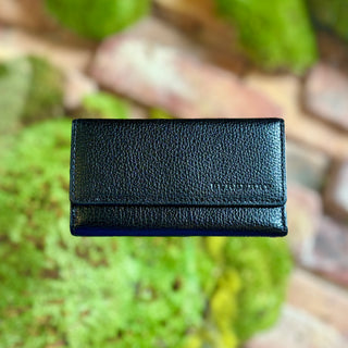 BURBERRY Black Leather Key Holder