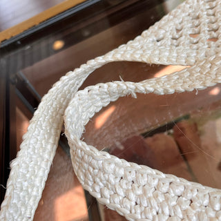 PRADA White Raffia Shopping Tote