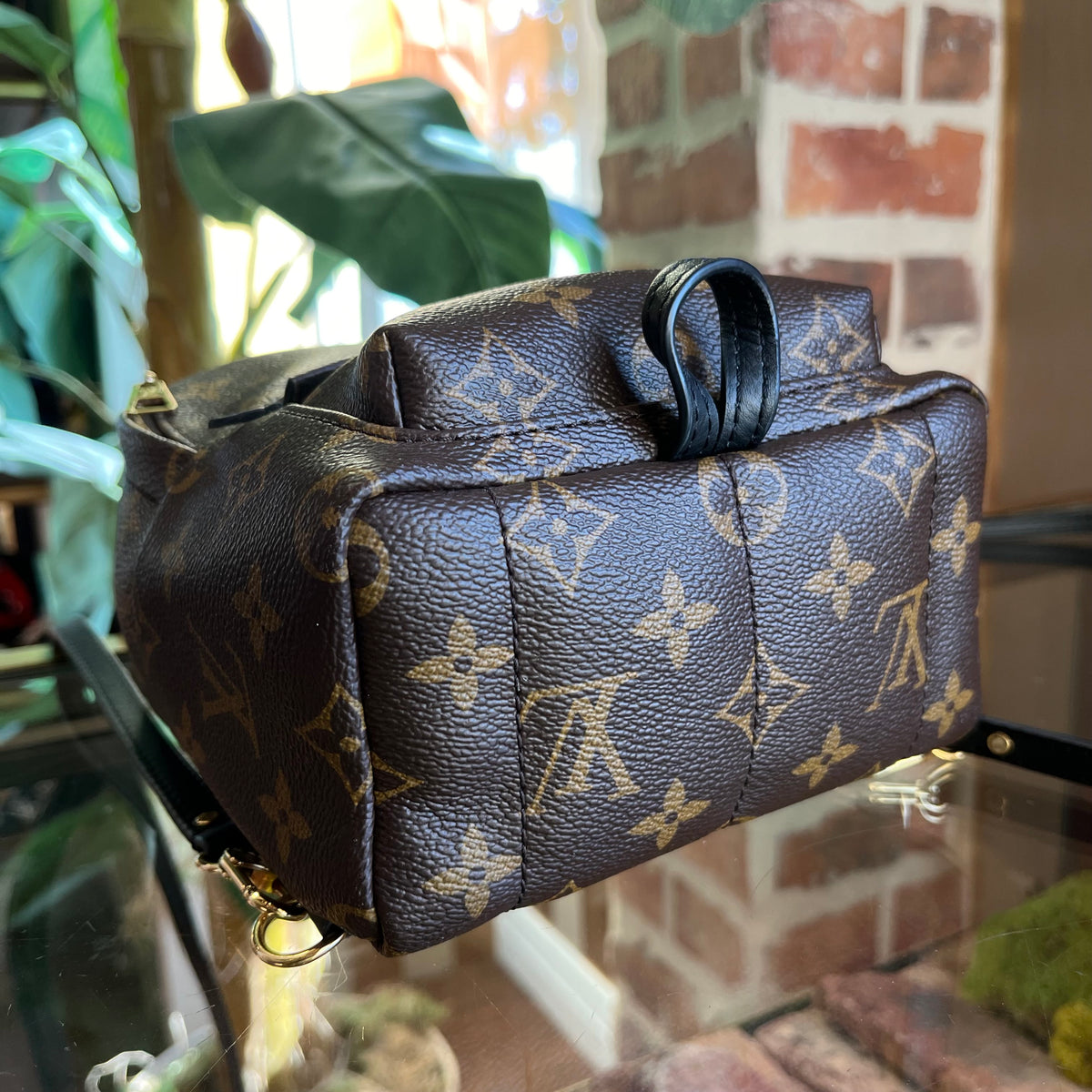 LOUIS VUITTON Brown Monogram Canvas Palm Springs Backpack PM