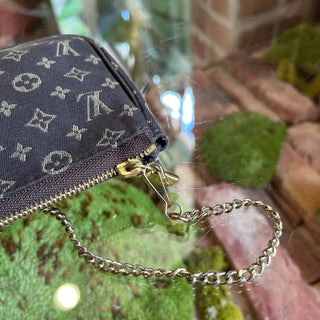 LOUIS VUITTON Pochette Small Brown Mini Lin Canvas Handbag